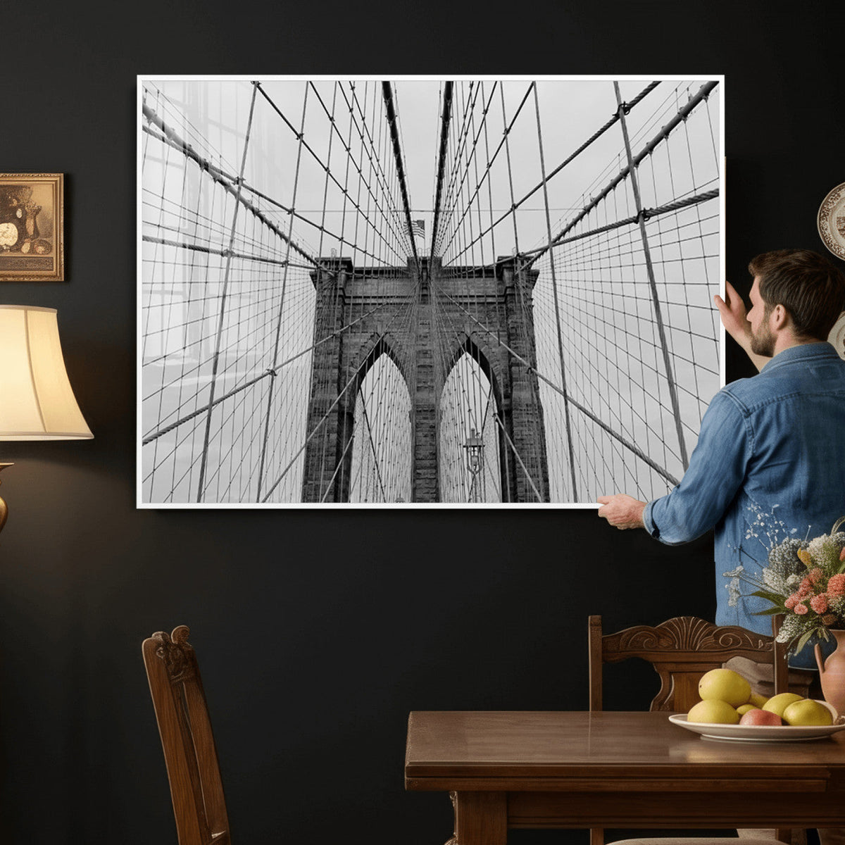 Large Brooklyn Bridge Wall Art Canvas Print