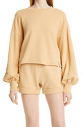 FRAME Easy Shirttail Sweatshirt in Pesca - Size Small