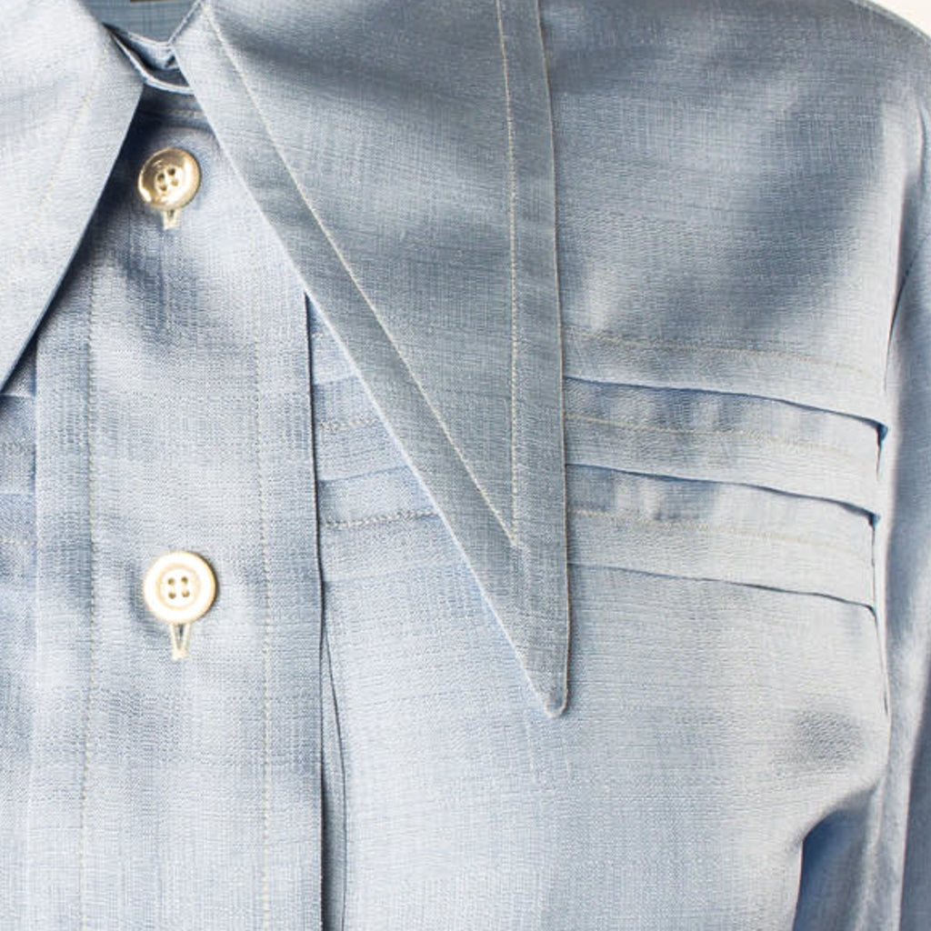 Women's Silk Top // Blue