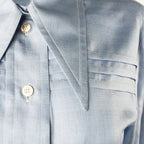 Women's Silk Top // Blue