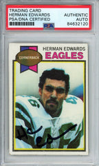 1979 TOPPS #212 Herman Edwards Auto Signed Philadelphia Eagles PSA/DNA