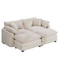 Modern Oversized Modular Cushion Sofa With Ottoman