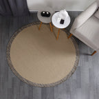 Jute Sisal Round Rug // Beige + Brown