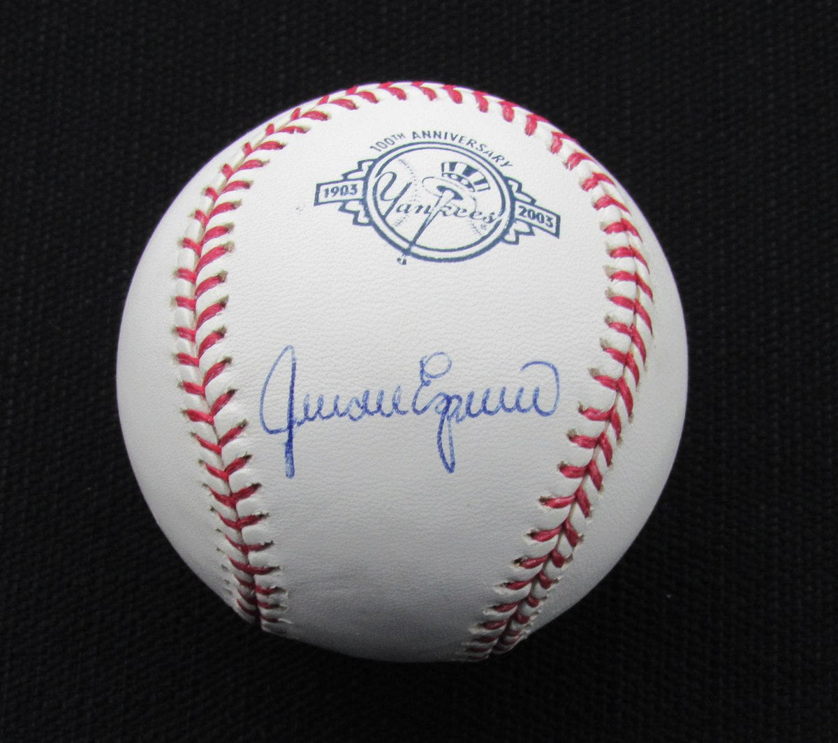 Juan Espino Signed/Auto Yankees 100th OML Baseball JSA 186656