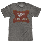 Miller High Life Gold Border Logo T-Shirt - Gray