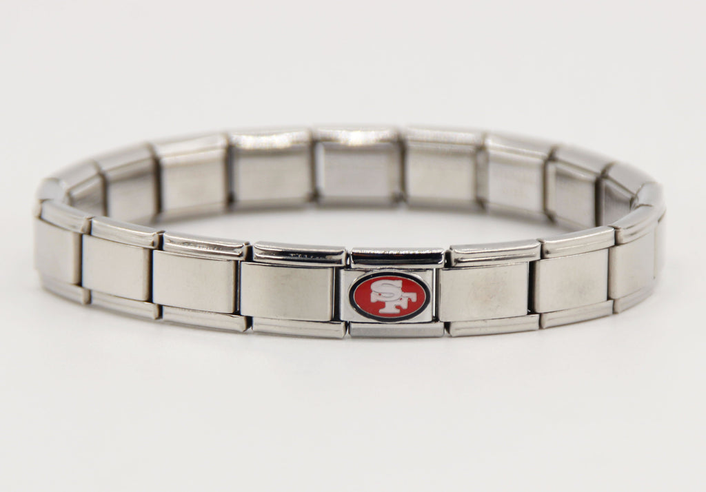 Football Team Logo Italian Charm Bracelet – Custom Gifts for Fans