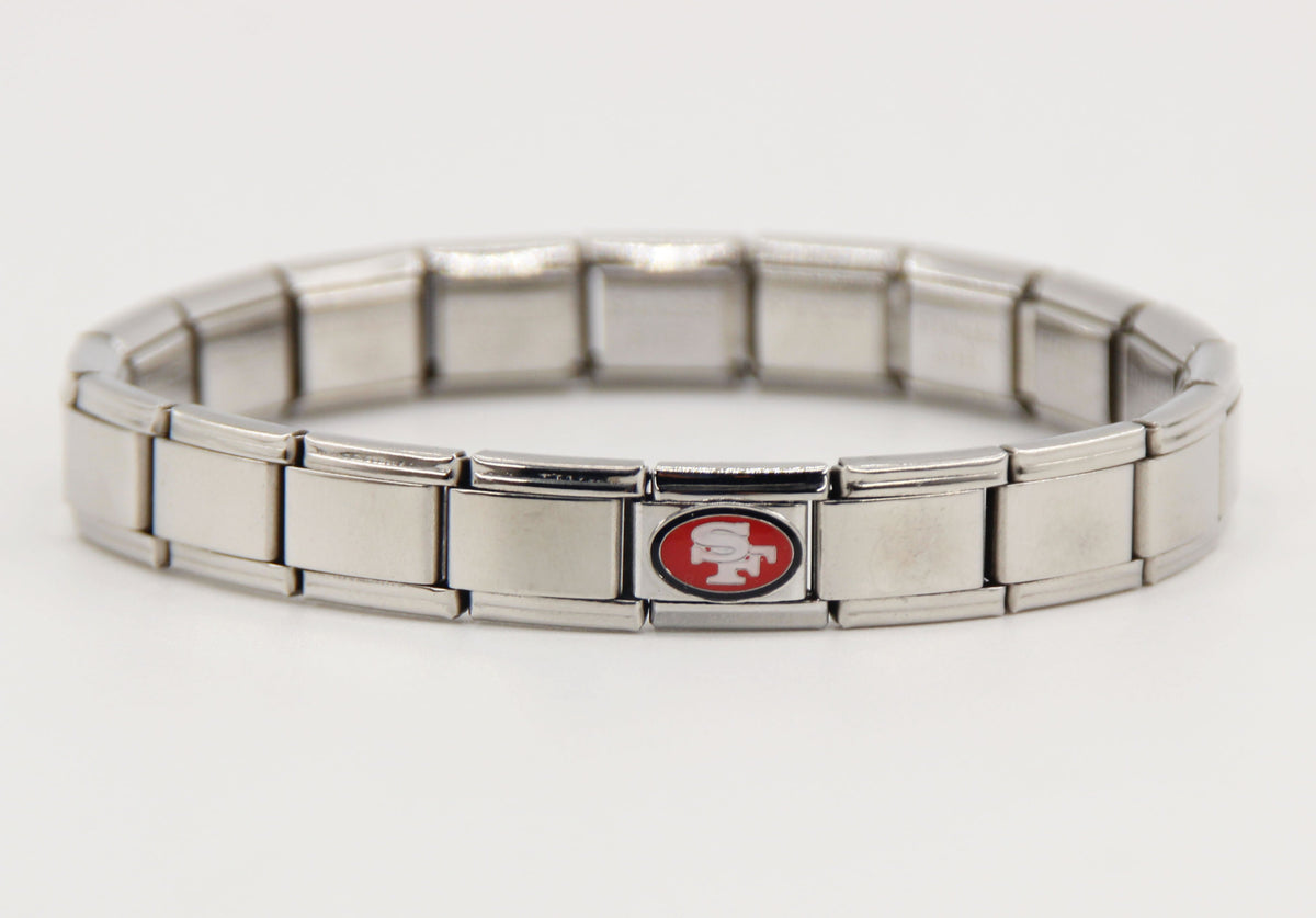 Football Team Logo Italian Charm Bracelet – Custom Gifts for Fans