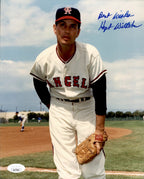 Hoyt Wilhelm HOF Signed/Autographed 8x10 Photo California Angels JSA 191090