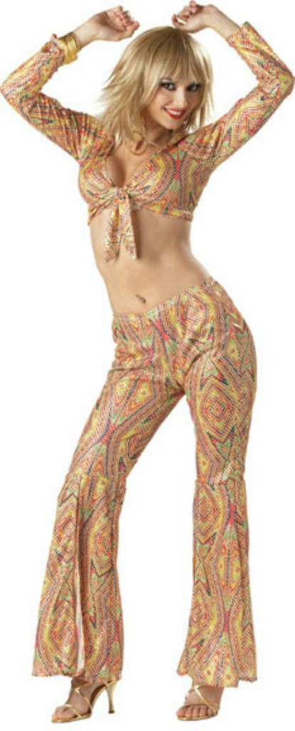 70's Disco Dance Floor Diva Ladies Costume Size Small 6-8