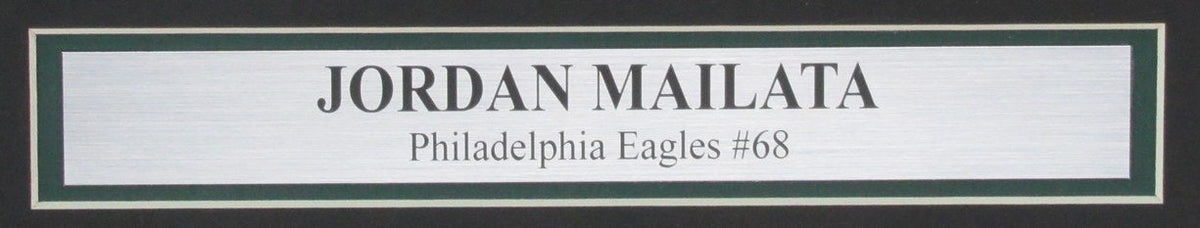 Jordan Mailata Autographed 16x20 Photo Philadelphia Eagles Framed JSA 183631