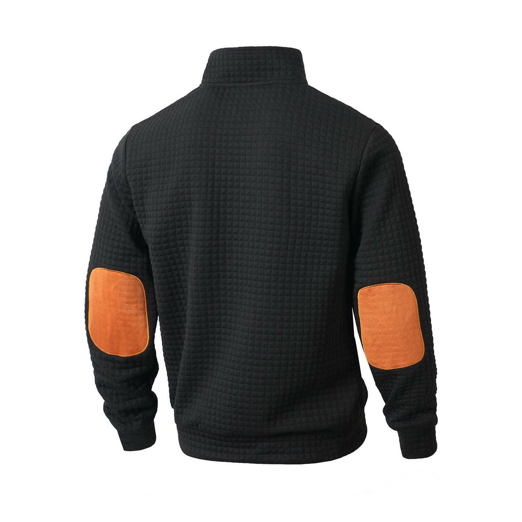 Quilted Sweatshirt // Black