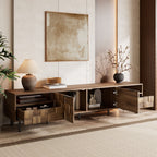 TV Stand With 2 Drawers, For TVs Up To 85'' - Natural