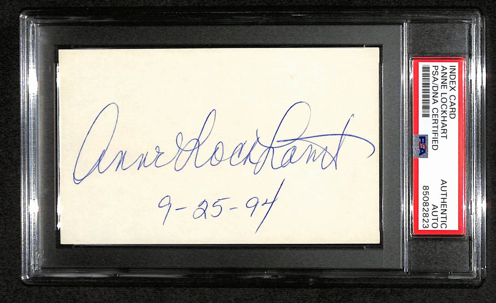 Anne Lockhart Signed/Inscr 3x5 Index Card "Battlestar Galactica" PSA/DNA 184311