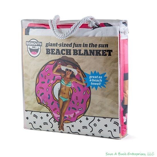 🍩 Giant Donut Beach Towel Blanket – BigMouth Inc.