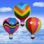 🎈 Inflatable Hot Air Balloons – Set of 3 Colorful Party Props