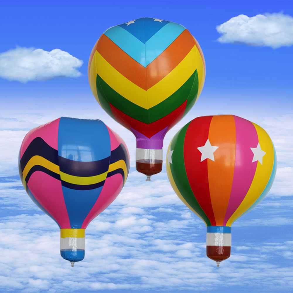 🎈 Inflatable Hot Air Balloons – Set of 3 Colorful Party Props