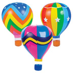 🎈 Inflatable Hot Air Balloons – Set of 3 Colorful Party Props