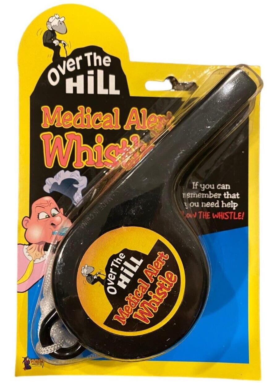 Over the Hill Medical Alert Giant Whistle – Funny Birthday Gag Gift for Seniors 🚨