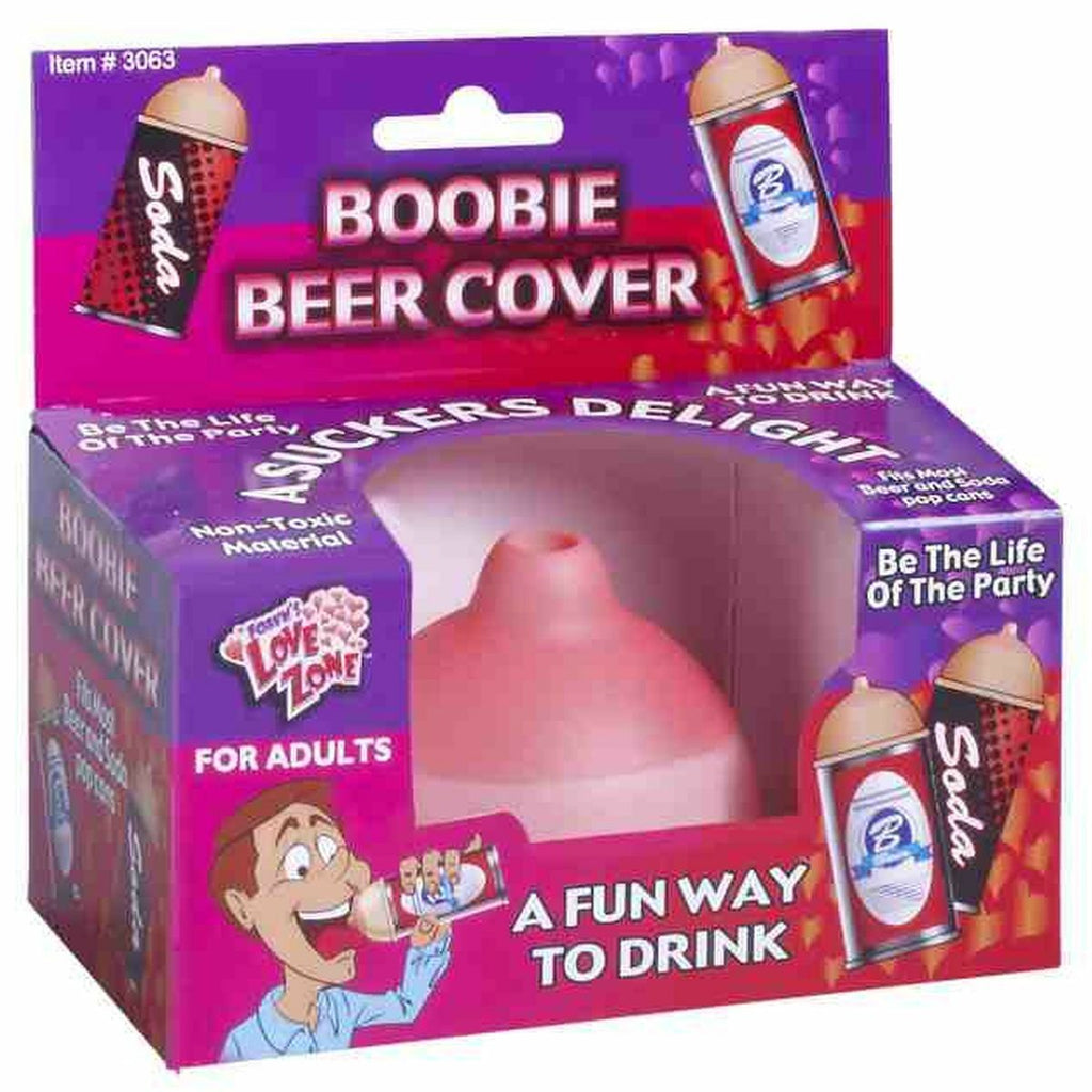 Boobie Beer & Soda Can Nipple Cover – Funny Gag Gift, Joke for Parties