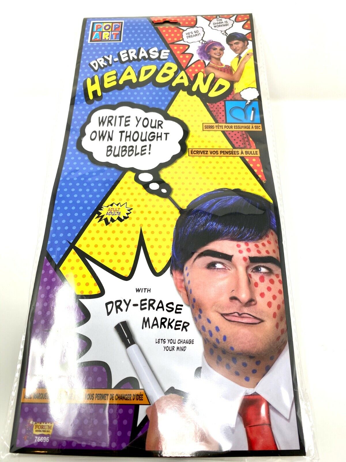 Bubble Thought Headband Dry Erase Board – Wearable Whiteboard for Costumes, Pranks & Laughs! 💭😂