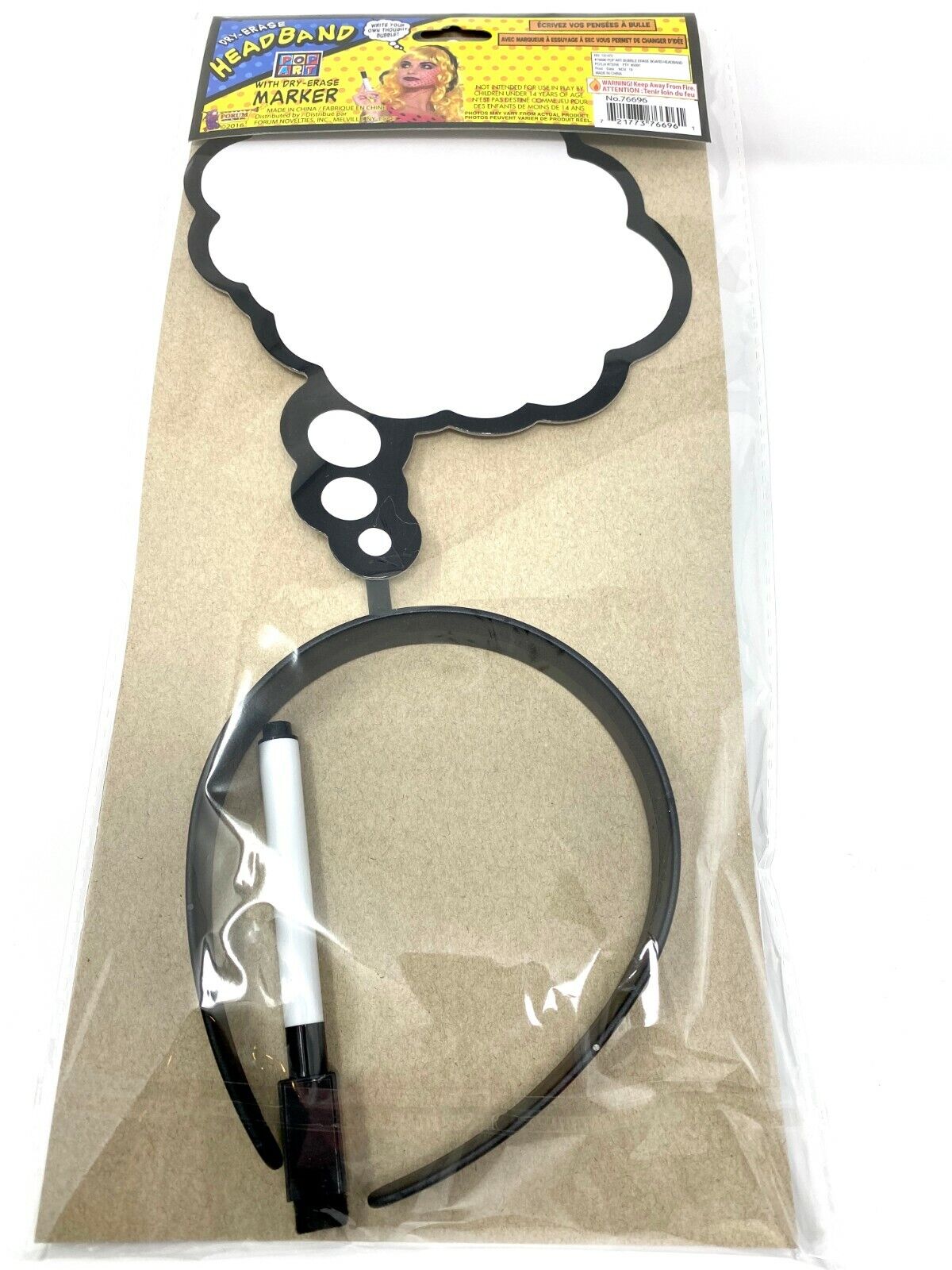 Bubble Thought Headband Dry Erase Board – Wearable Whiteboard for Costumes, Pranks & Laughs! 💭😂