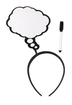 Bubble Thought Headband Dry Erase Board – Wearable Whiteboard for Costumes, Pranks & Laughs! 💭😂