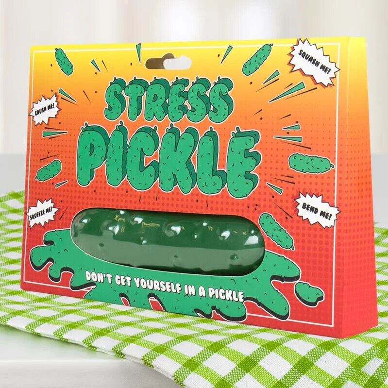 Stress Pickle – Funny Squishy Stress Reliever for Adults & Kids 🥒🤣