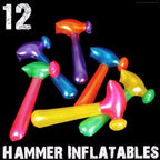 🔨 Inflatable Neon Hammers – 12-Pack Party Favor Set (14")