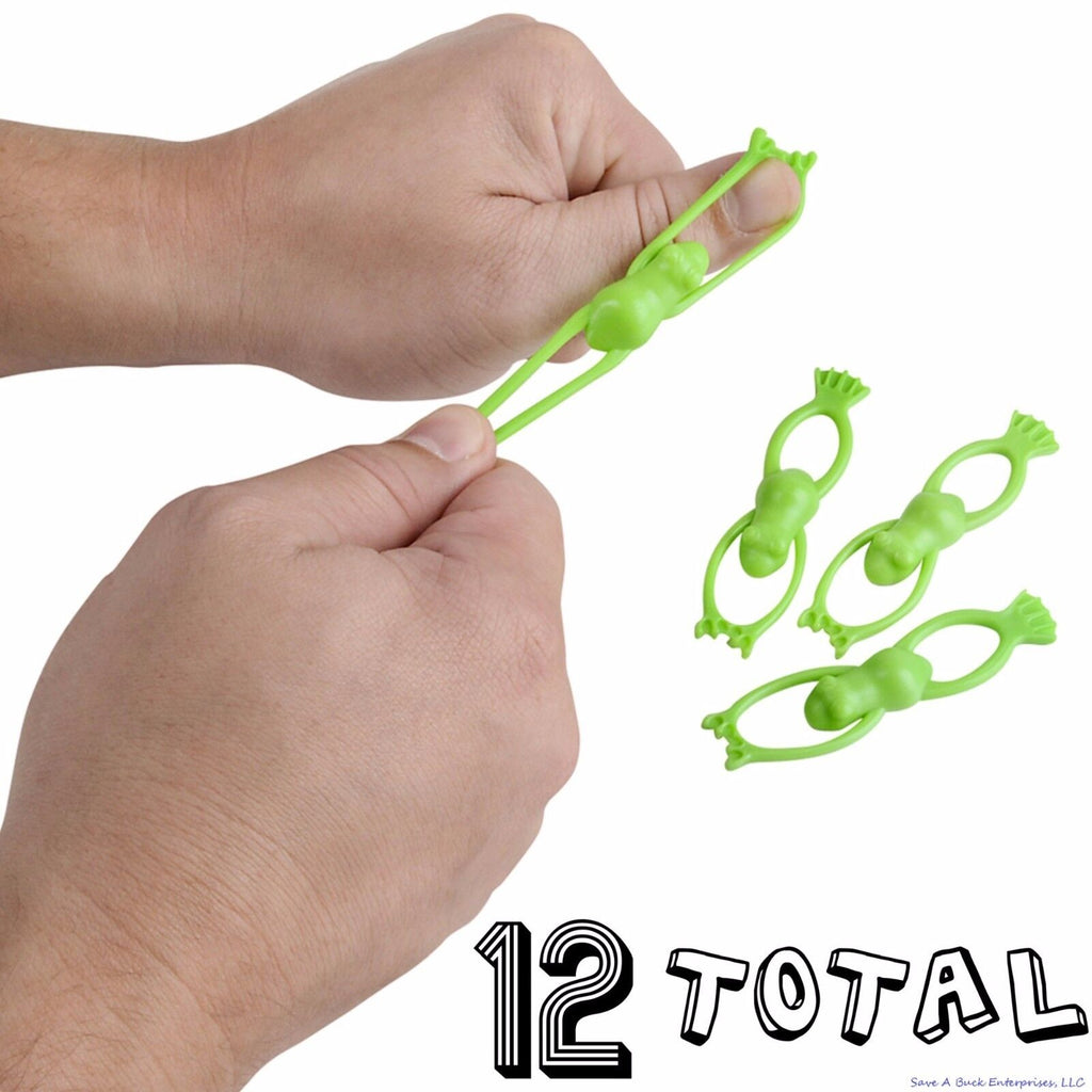 🐸 Frog Finger Slingshots – 12-Pack of Flying Fun!