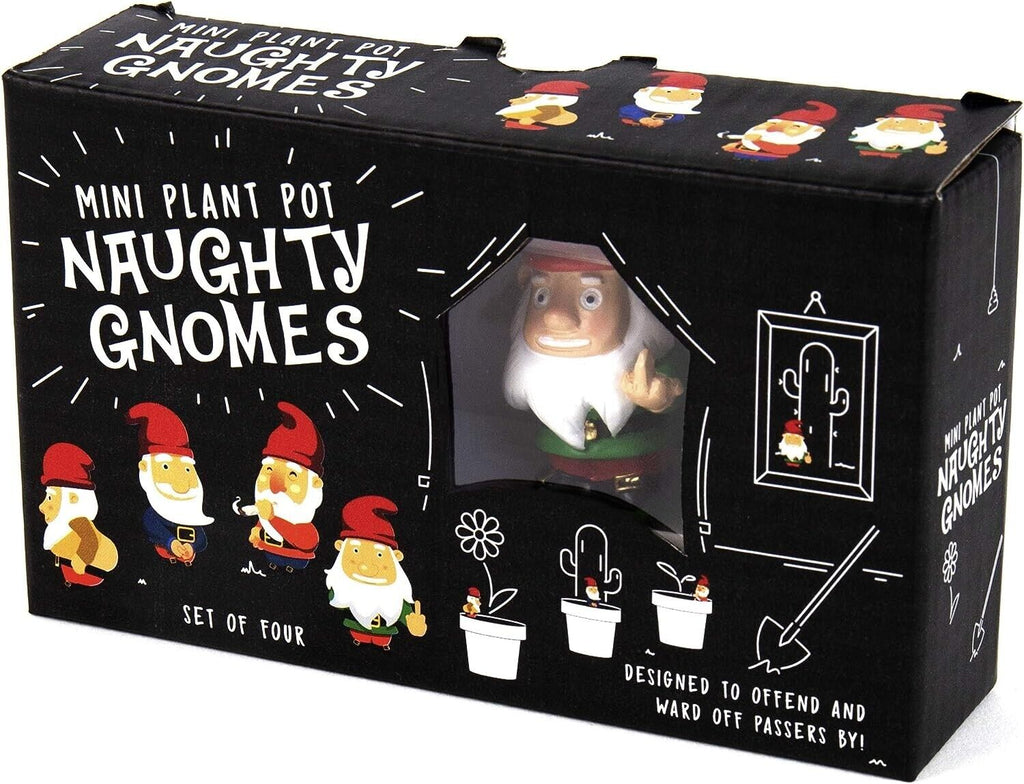 🌱 Mini Naughty Plant Pot Gnomes – 4-Pack of Hilarious Garden Mischief