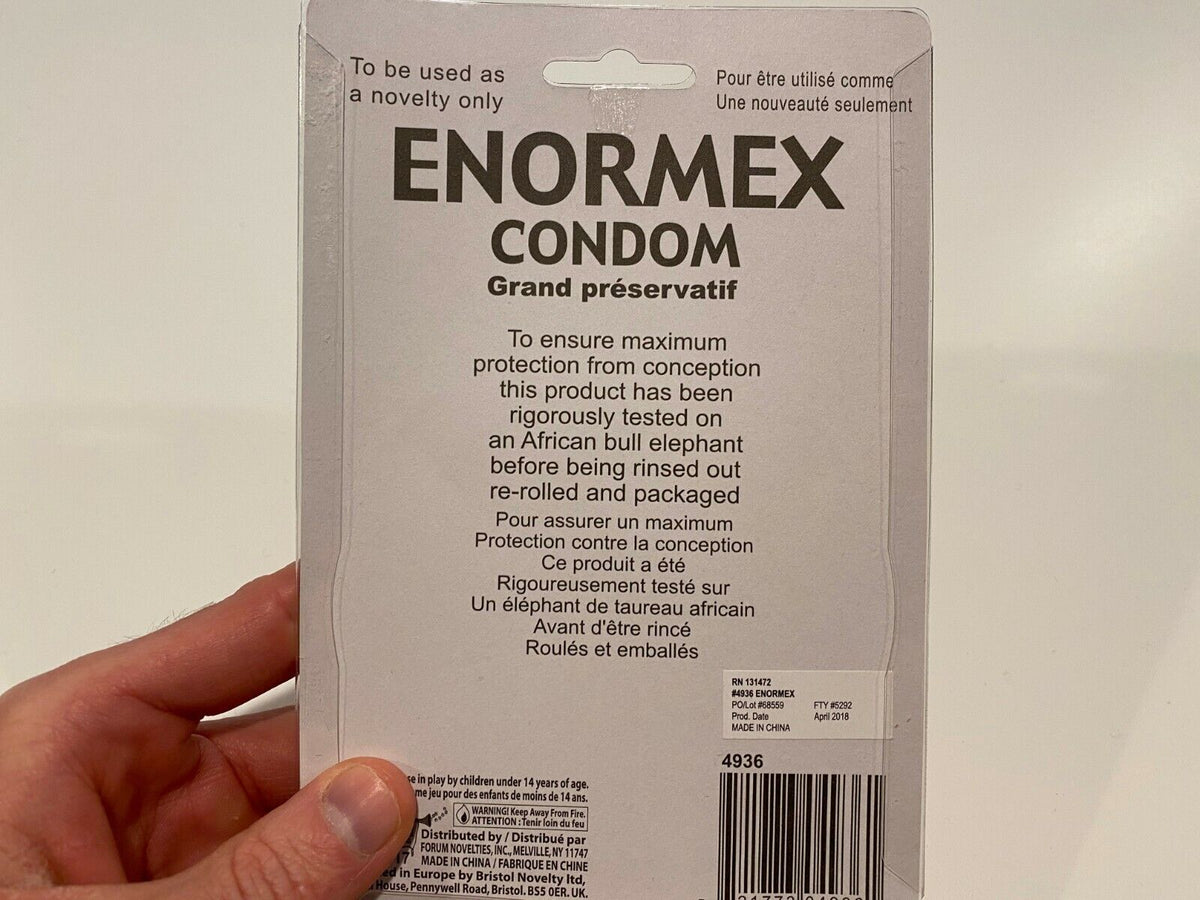 ENORMEX HUGE CONDOM – Giant Extra Large – Hilarious Gag Gift for Men! 😂