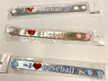 ⚾ 58-Pack “I Love Baseball” Metallic Snap Bracelets – Kids Party Favor Lot
