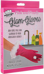 🧤 "Pink and Pearly" Glam Gloves – Fancy Dish Duty with Attitude