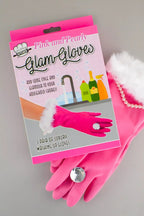 🧤 "Pink and Pearly" Glam Gloves – Fancy Dish Duty with Attitude