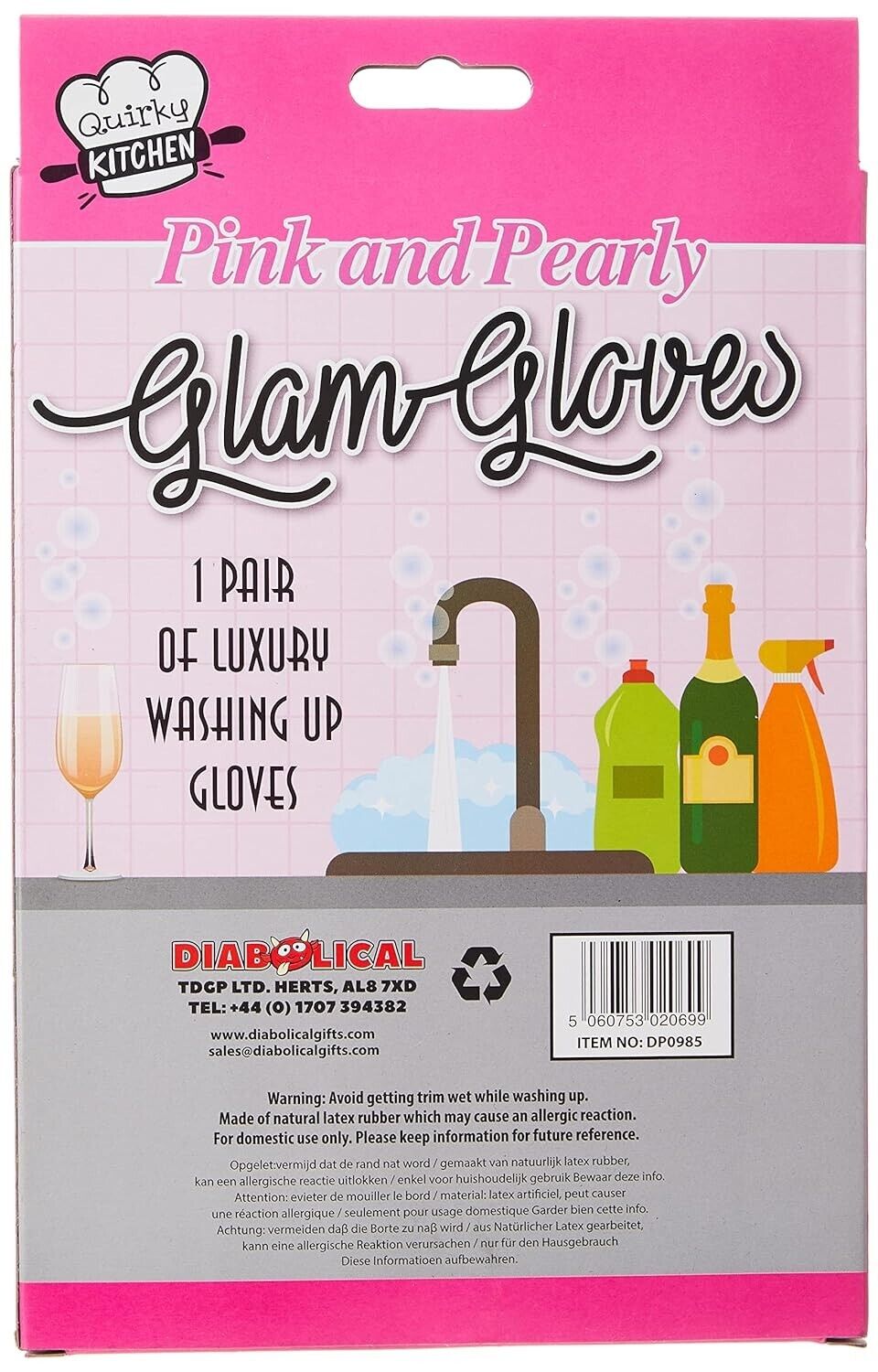🧤 "Pink and Pearly" Glam Gloves – Fancy Dish Duty with Attitude