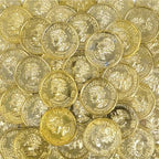🪙 1,000 Plastic Gold Coins – Bulk Party Favor Set
