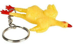 12-Pack Stretchy Rubber Chicken Keychains – Hilarious Party Favors & Prizes! 🐔🔑