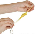 12-Pack Stretchy Rubber Chicken Keychains – Hilarious Party Favors & Prizes! 🐔🔑