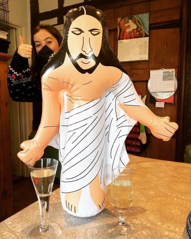 Inflatable Jesus – 20" Tall | Funny Gag Gift 🎈🙏