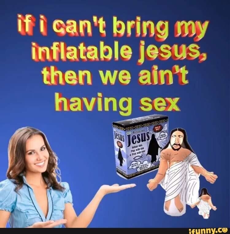Inflatable Jesus – 20" Tall | Funny Gag Gift 🎈🙏