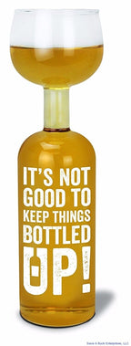 It's not good to keep things bottled up! ~ Ultimate Wine Bottle Glass - BigMouth