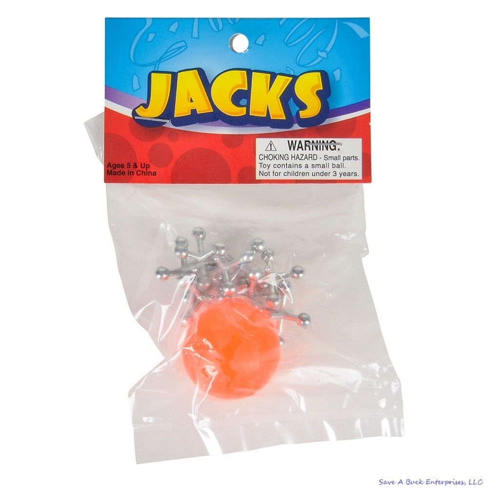 🪙 Classic Metal Jacks with Rubber Ball – 9-Piece Game Set