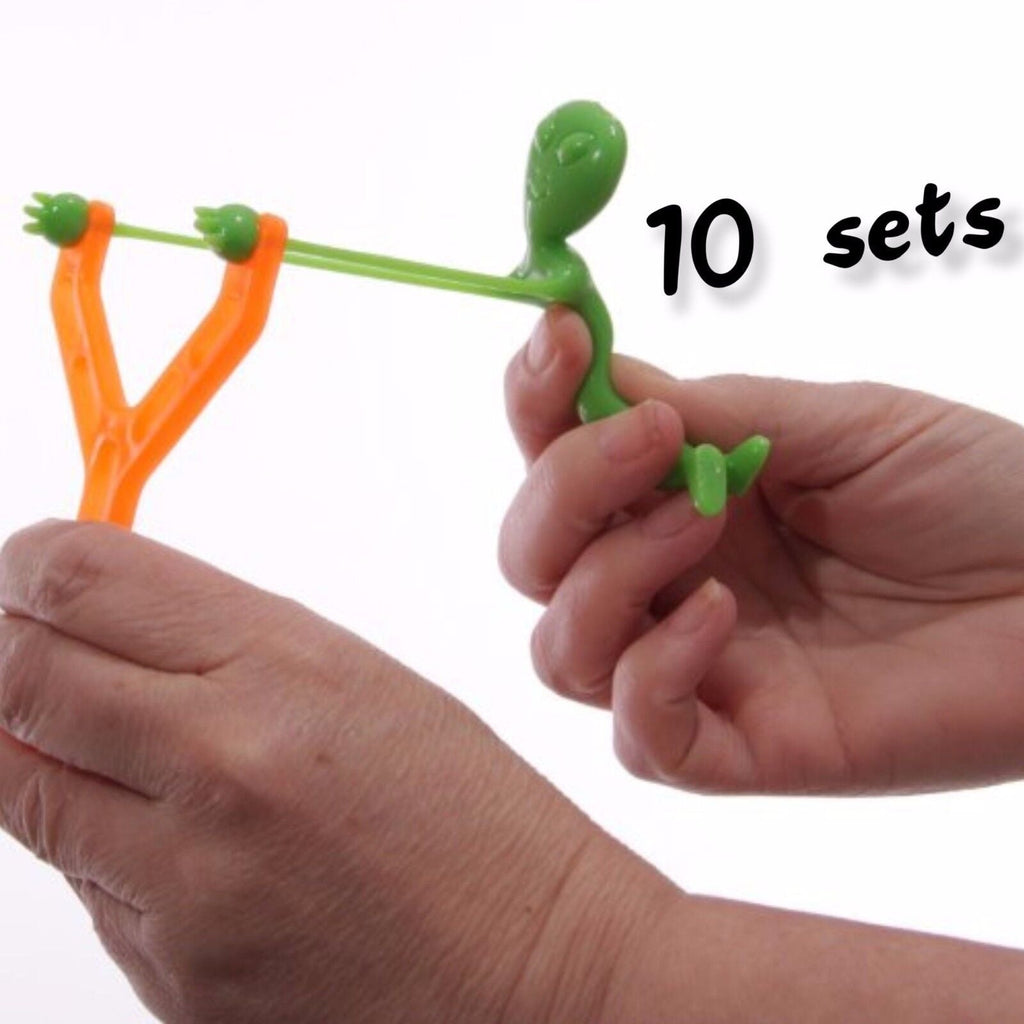 👽 Alien Slingshot Sets – 12 Packs (Each with 2 Aliens + Slingshot)