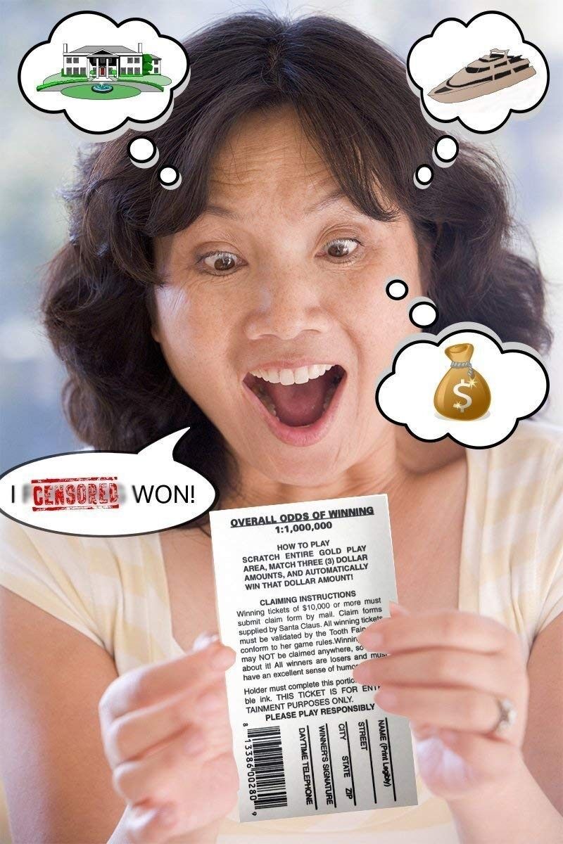 100 Fake Lotto Tickets – Hilarious Prank Gag Gift! 🎟️😂