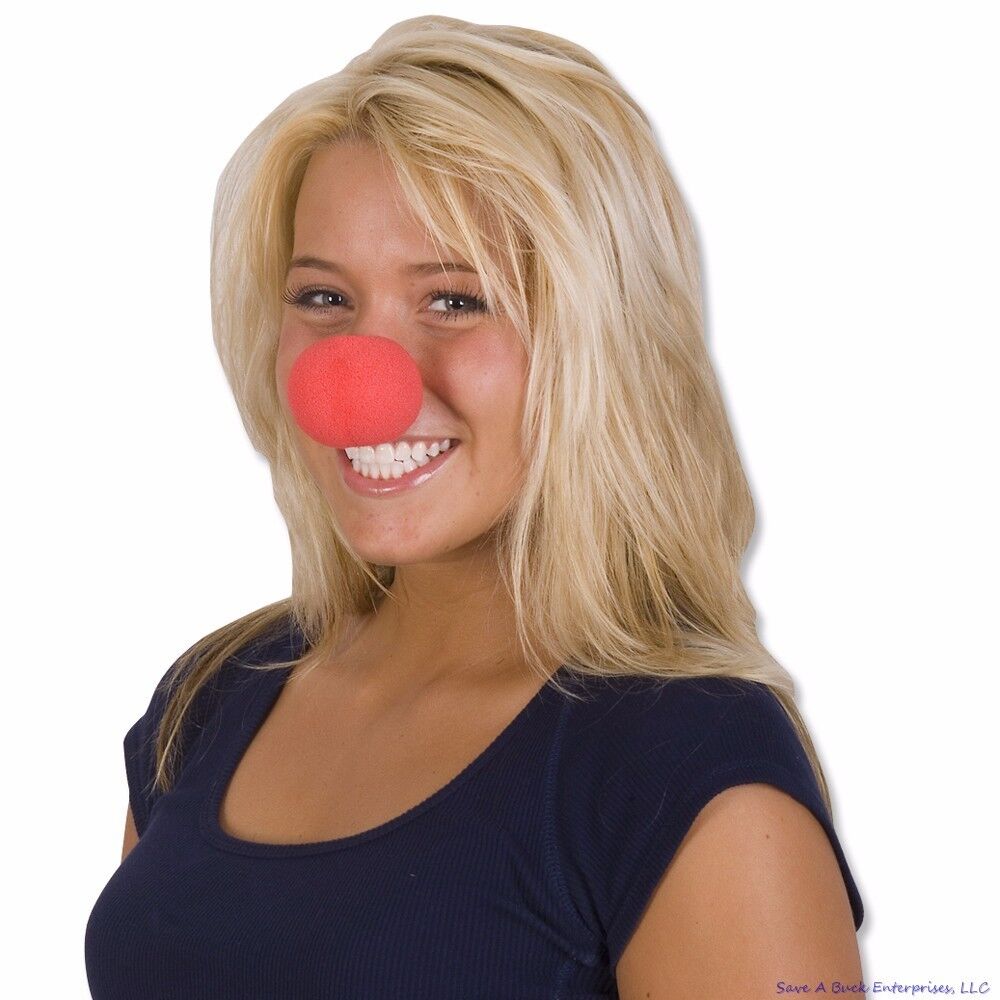 🤡 Red Clown Noses – 12-Pack Classic Party Favors (2" Each)