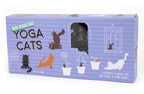 4-pk Mini Plant Pot Yoga Cat Statues - Cute Garden Planter Marker Decorations