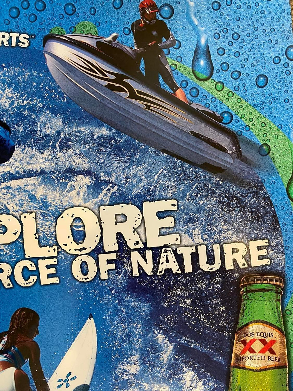 🏄‍♂️ Dos Equis Water Sports Poster – 21"x17" Collectible Beer Art