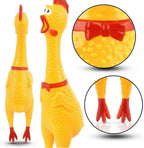 🐔 12" Squeaking Rubber Chicken – Classic Gag Toy & Dog Favorite!