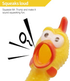 🐔 12" Squeaking Rubber Chicken – Classic Gag Toy & Dog Favorite!