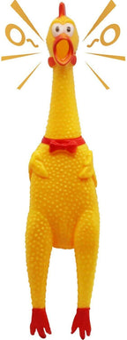 🐔 12" Squeaking Rubber Chicken – Classic Gag Toy & Dog Favorite!